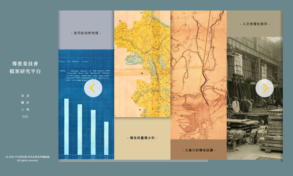 「導淮委員會檔案研究平台」示意圖