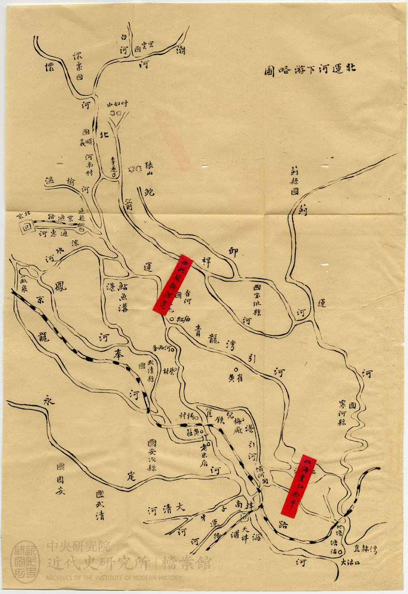 19.「開闢牛牧屯新河」(1919)，《全國水利局》，中研院近史所檔案館藏，09-21-01-014-02，頁 22。